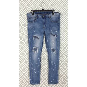 Nineteen91 Thrashed Skinny Straight Jeans Ripped